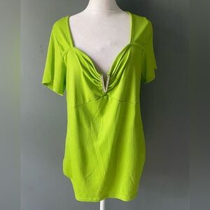 Gemstone women’s green size 1X top stretch